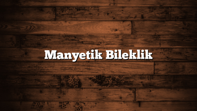 Manyetik Bileklik